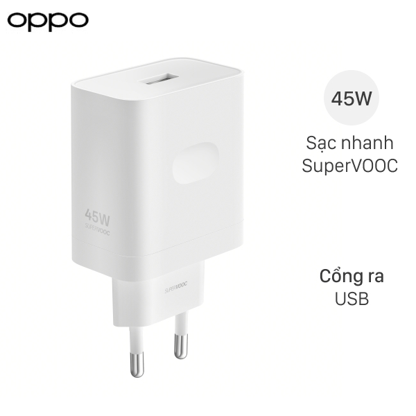 Adapter Sạc SuperVOOC 45W OPPO VCB4JAUH